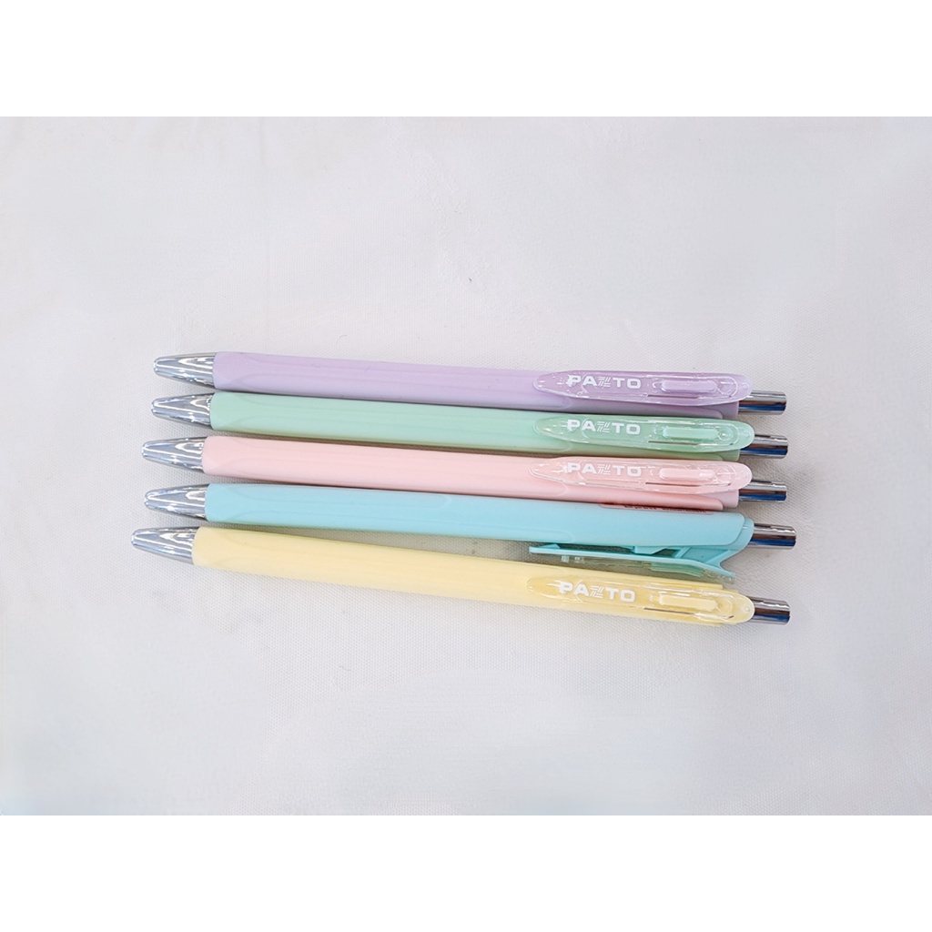 Bút gel B Thiên Long  Pazto GEL-B015 nét 0.5mm, với thân màu Pastel tươi sáng - (Vỉ 5 cây - mực xanh)