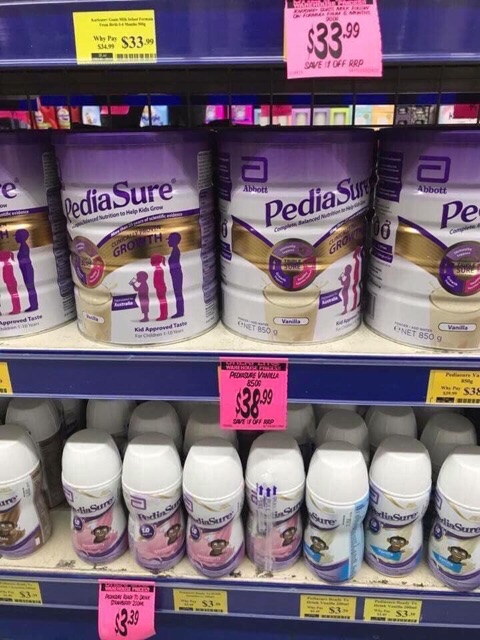 Sữa bột PEDIASURE 850gr hàng Nội địa Úc