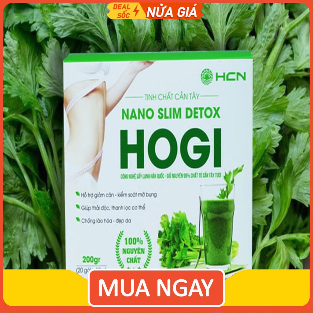 Tinh chất cần tây Nano Slim Detox Hogi hỗ trợ giảm cân kiểm soát mỡ bụng hoàn toàn thiên nhiên