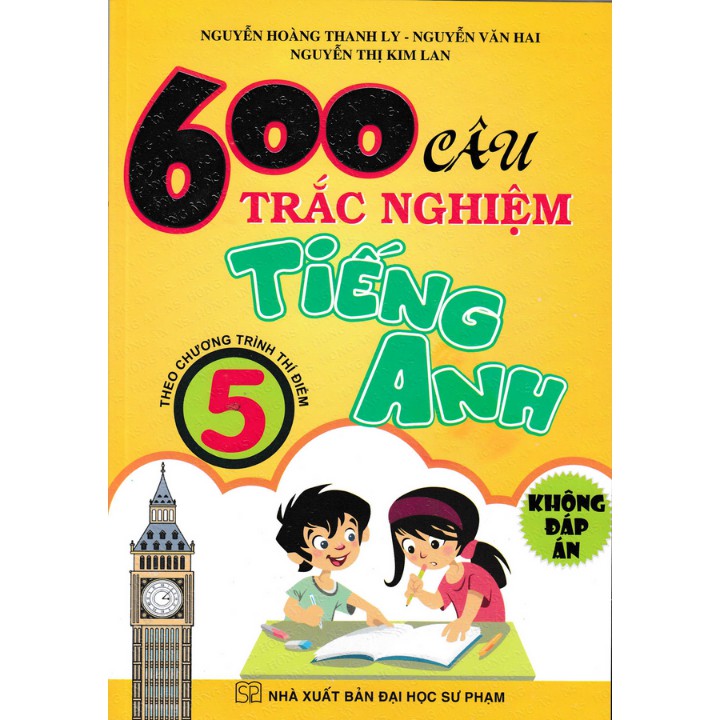 Sách - 600 câu trắc nghiệm tiếng Anh 5 (không đáp án) - theo chương trình thí điểm