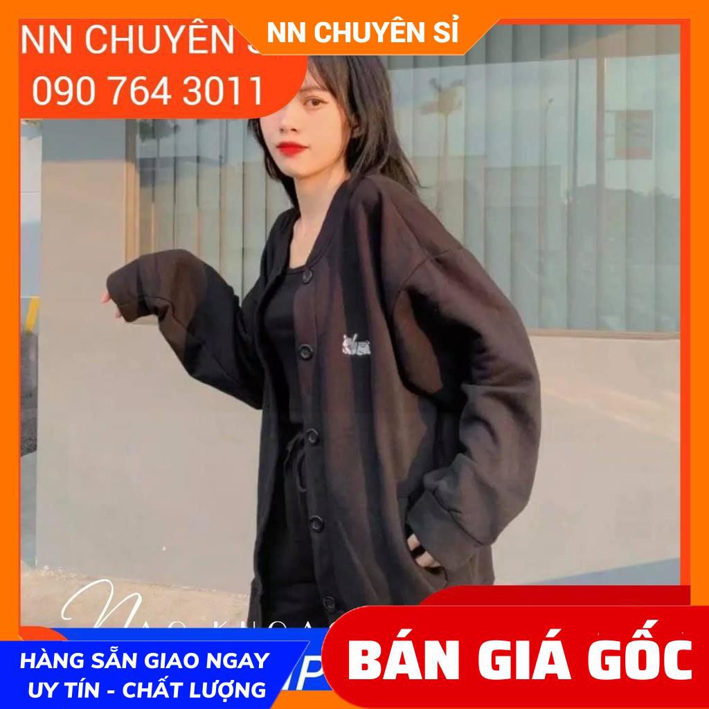 ÁO KHOÁC NỈ BÔNG CARDIGAN THÊU CÚN CỰC HOT AKN27 ⚡100% ẢNH THẬT⚡
