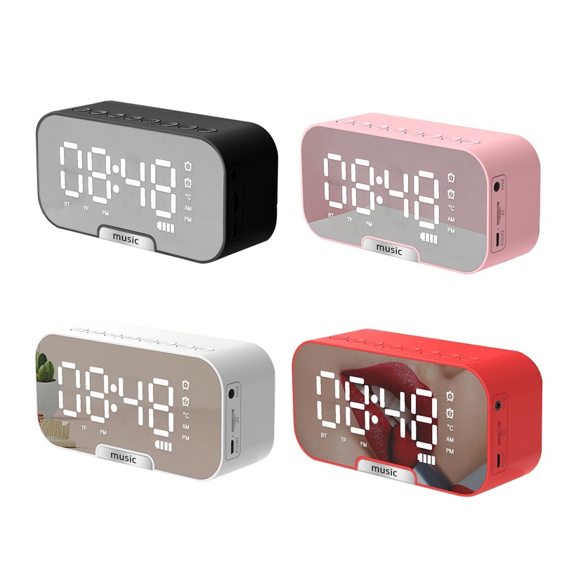 Loa Bluetooth Kỹ Thuật Số Có Đèn LED Tích Hợp Đài FM Và Phụ Kiện Điện Thoại