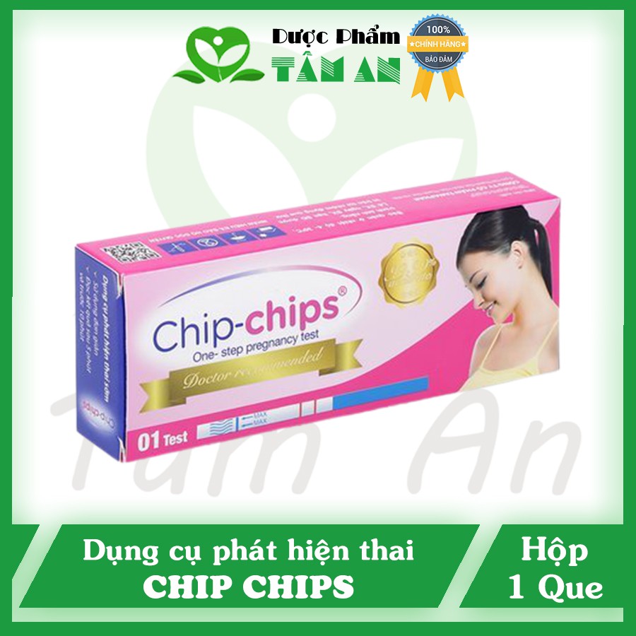 Que thử thai Chip Chips ⚡ 𝑪𝒉𝒊́𝒏𝒉 𝒉𝒂̃𝒏𝒈 ⚡ Nhanh chóng chính xác 99% - Hộp 1 Que