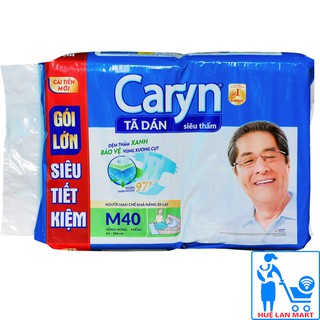 CHÍNH HÃNG Bỉm Người Già - Tã Dán Caryn Size M40 Vòng hông 61-106cm