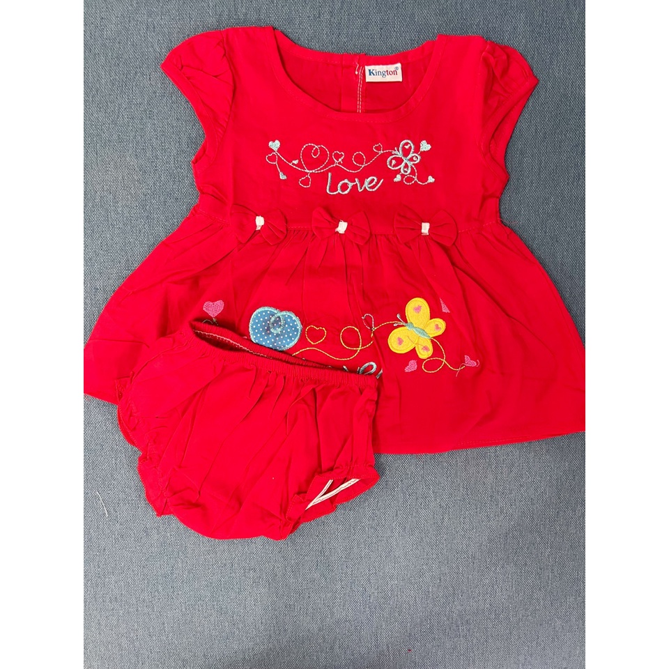 Váy, đầm bé gái mùa hè chất cotton thoáng mát nhiều hoạt tiết dễ thương kèm quần chip