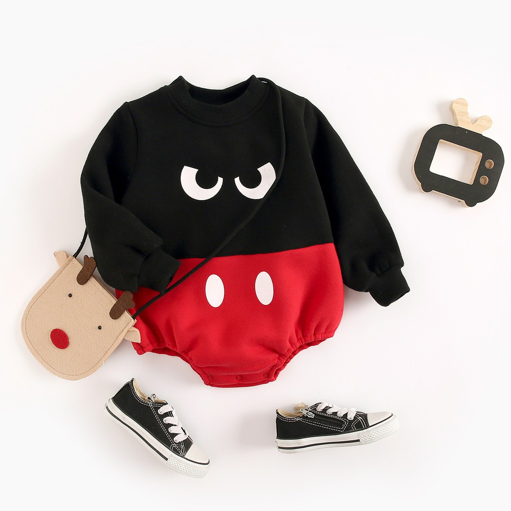 Áo Liền Thân Sanlutoz In Họa Tiết Hoạt Hình Thời Trang Mùa Đông Dành Cho Bé