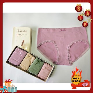 [hot] Hộp 4 Quần Lót Cotton Y Tế Kháng Khuẩn Cao Cấp, hàng Quảng Châu