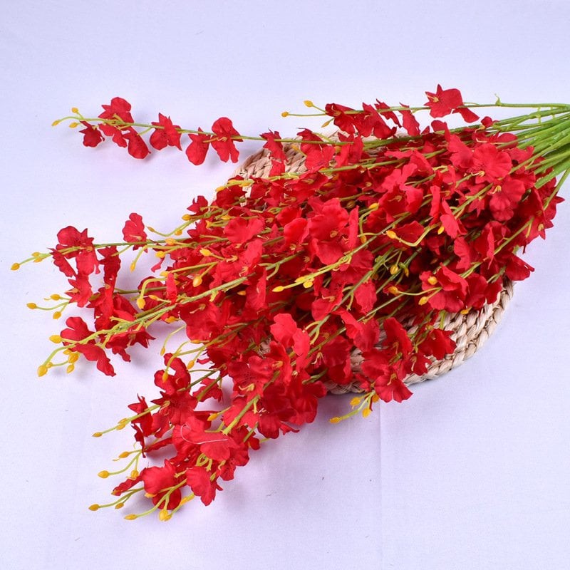 Nhánh Hoa Lan vũ nữ lụa giả hoa nhân tạo dài 1 mét 5 nhánh cắm bình hoa
