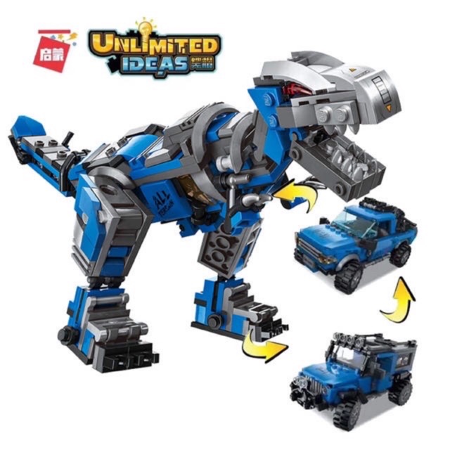 Bộ xếp hình lego Qman enlighten 3 in 1 4803: Khủng long biến hình