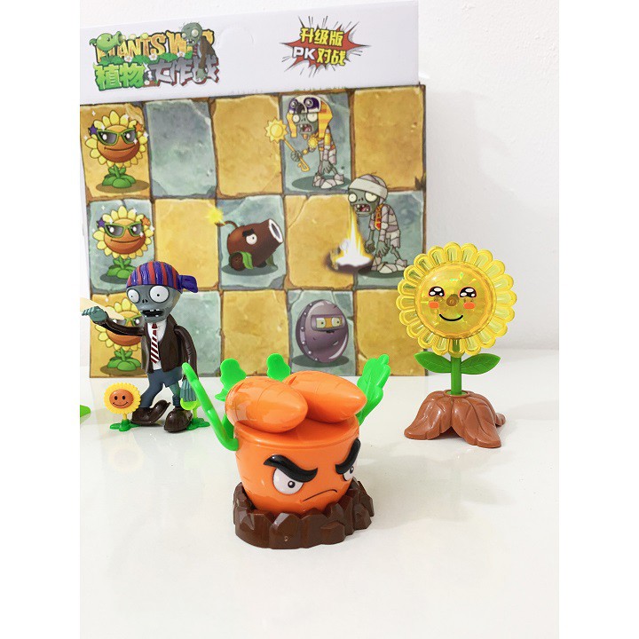 BỘ ĐỒ CHƠI HOA QUẢ NỔI GIẬN ĐẠI CHIẾN PLANTS VS ZOMBIES CHƠI NHIỀU NGƯỜI VUI NHỘN (HỘP TRẮNG 161) - Teemostores