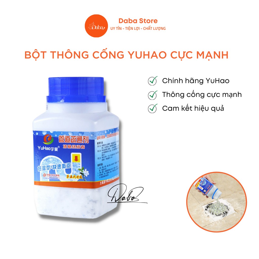 Thông cống YuHao bột thông lavabo bồn cầu tiện lợi