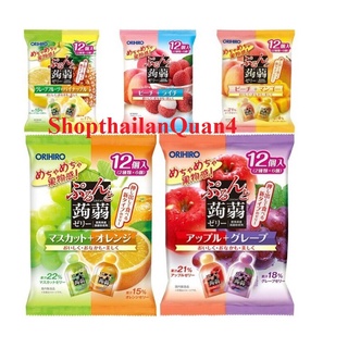 (HCM) THẠCH RAU CAU TRÁI CÂY ORIHIRO 240G/ 12 VIÊN NHẬT HSD 5/2023