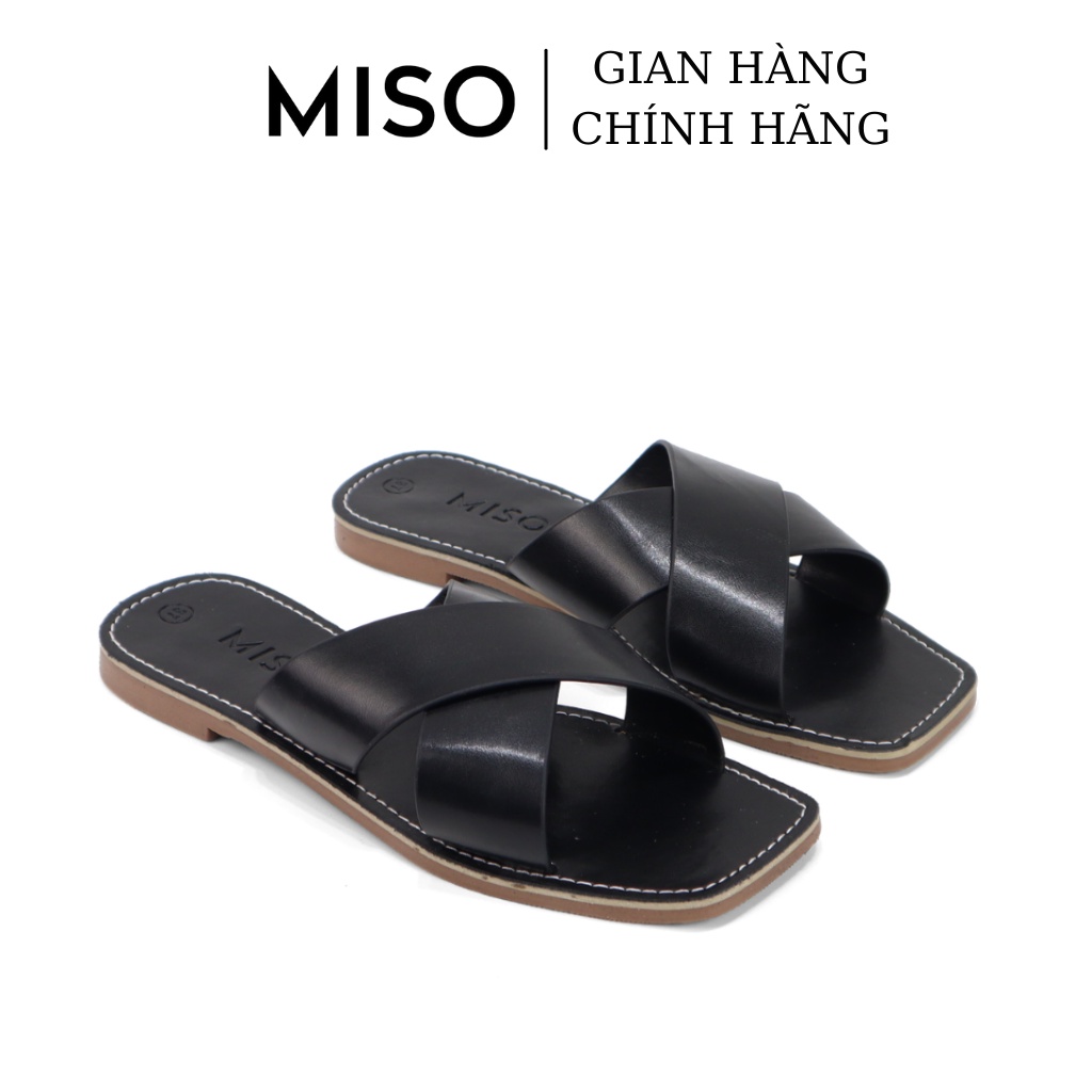 Dép nữ thời trang quai chéo đế bệt basic đi chơi dạo phố MISO M033