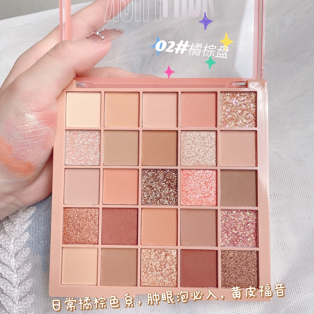 Bảng phấn mắt K'APEINE, phấn mắt nội địa trung 25 ô makeup tông cam hồng đào C5 - Sammi beauty