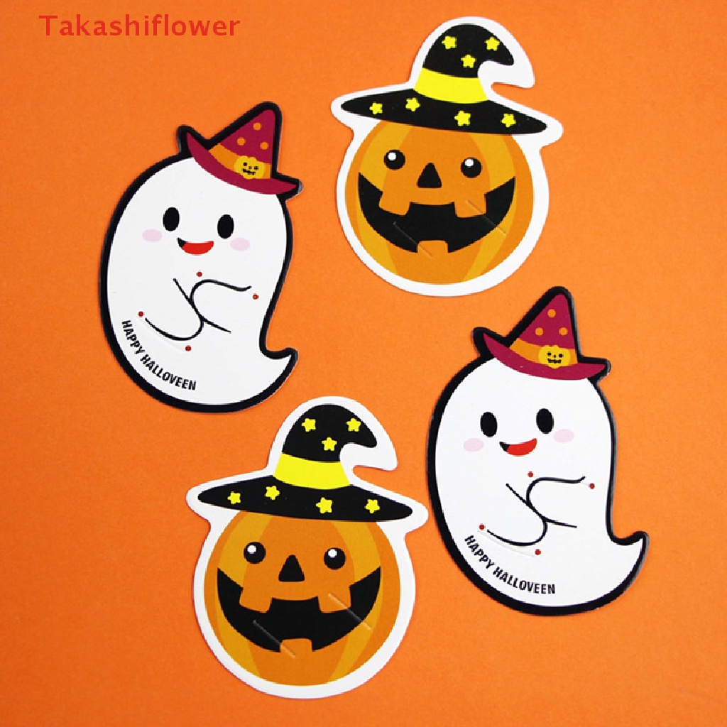 Set 50 Thẻ Kẹo Mút / Bánh Quy / Kẹo Mút / Bí Ngô / Ma Quỷ Trang Trí Halloween / Giáng Sinh DIY