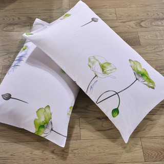Combo 2 cái Vỏ Gối Nằm Chất Liệu Cotton Poly mẫu sen