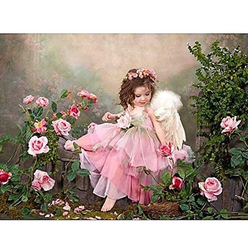 Bộ Dụng Cụ Làm Tranh Đính Đá 5D Họa Tiết Khu Vườn Độc Đáo Kích Thước 40X30CM DIY Dùng Trang Trí