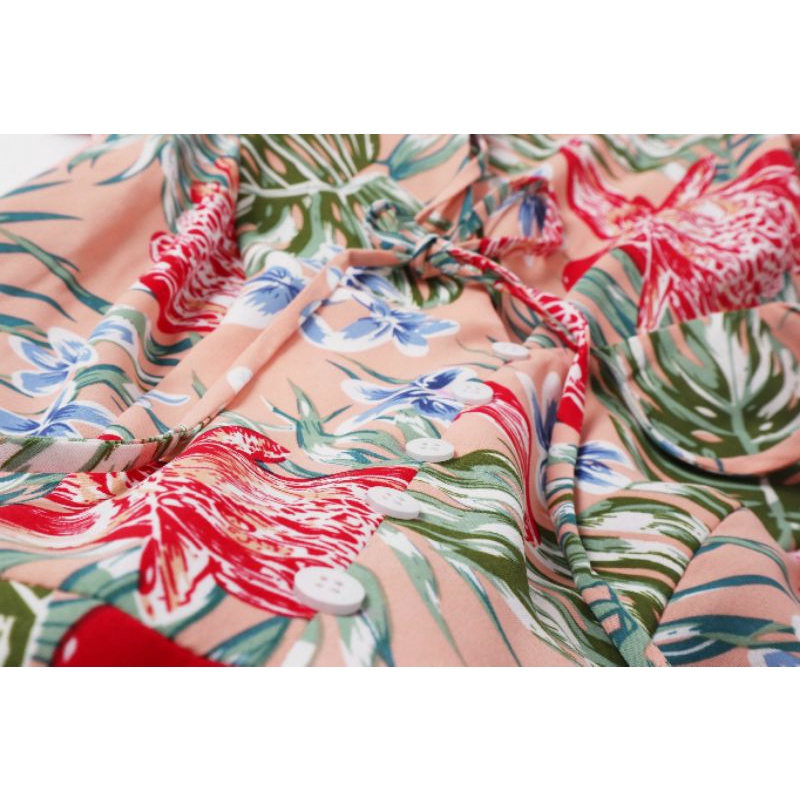 Đầm midi hoa Iris