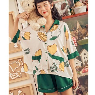 VIBES Đồ bộ Pijama ngắn phom cánh dơi Mango Py Set