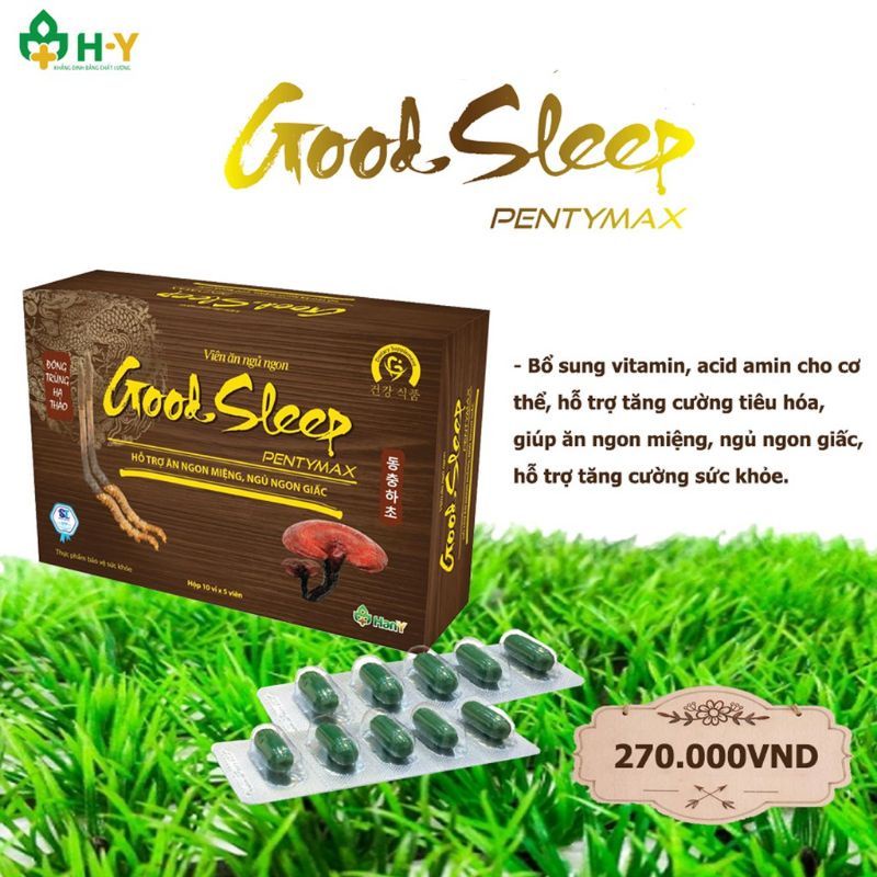 Viên ăn ngủ ngon Good Sleep - Goodsleep PENTYMAX hộp 50 viên date mới nhất bổ sung vitamin, tăng cường sức khỏe