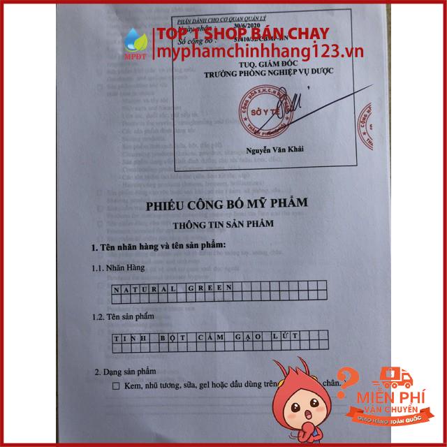 (Hàng mới) Tinh bột cám gạo lứt,bột rửa mặt,kiềm dầu,giảm nhờn  đẹp da, trắng da, thu nhỏ lỗ chân lông,............