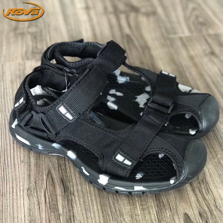 giảm sandal nam Sandal nam học sinh bít mũi quai dù đi phượt hiệu Rova RV25BB - MOL VN - BẢO HÀNH 12 THÁNG