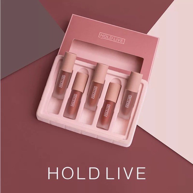 HOLDLIVE® Set 5 Cây Son Kem Nhung Holdlive Light Matte Lip Glaze Suit / Chính Hãng