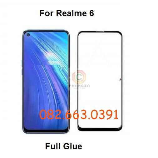 Kính cường lực Realme 6 Full Màn Full keo