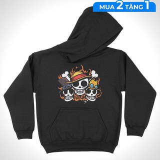 Áo hoodie bộ 3 ace - luffy - sabo unisex the next level, cotton 100% nam nữ - hd0104