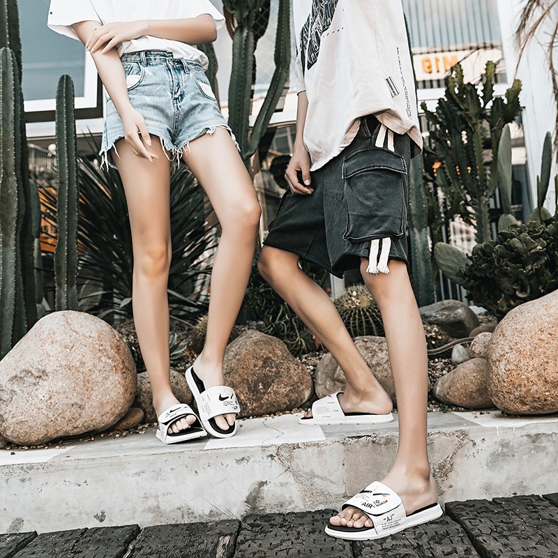 Dép lê quai ngang dán nam nữ unisex AJ Nice Cao cấp - Dép đôi thời trang ulzzang hàn quốc lên chân cực chất đi êm bền 74