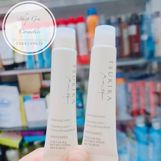 KEM TẨY TRANG BỔ SUNG NĂNG LƯỢNG & LÀM KHOẺ DA MENARD TSUKIKA CLEANSING CREAM AK 8G.