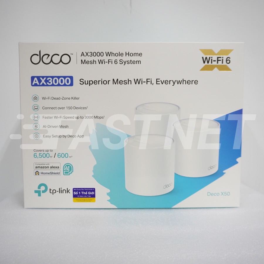 Hệ Thống Wi-Fi 6 Mesh Cho Gia Đình Deco X50 Chuẩn AX3000