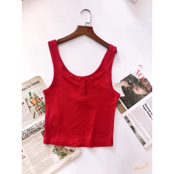 (MUA 2 TẶNG 1 QUÀ) Áo ba lỗ nữ xuất dư xịn, form quyến rũ, phối cúc cực xinh