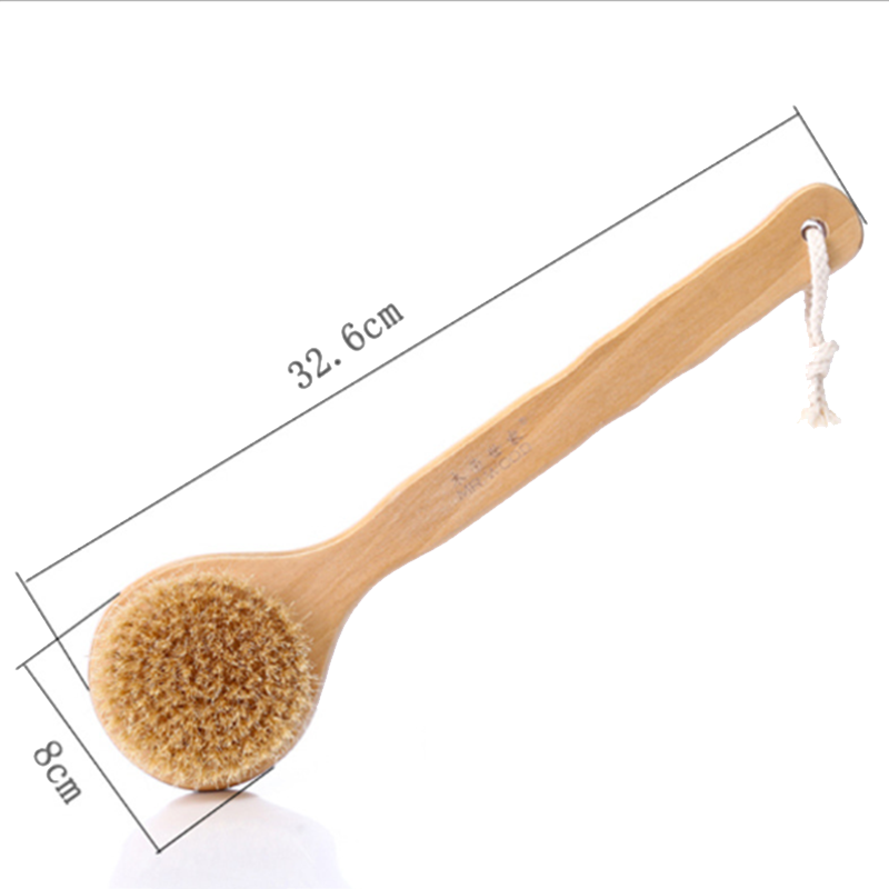 Bàn Chải Chà Lưng Cán Gỗ Tự Nhiên ☆Gyxcadia