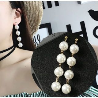 Bông tai chuỗi Ngọc thả dài M241
