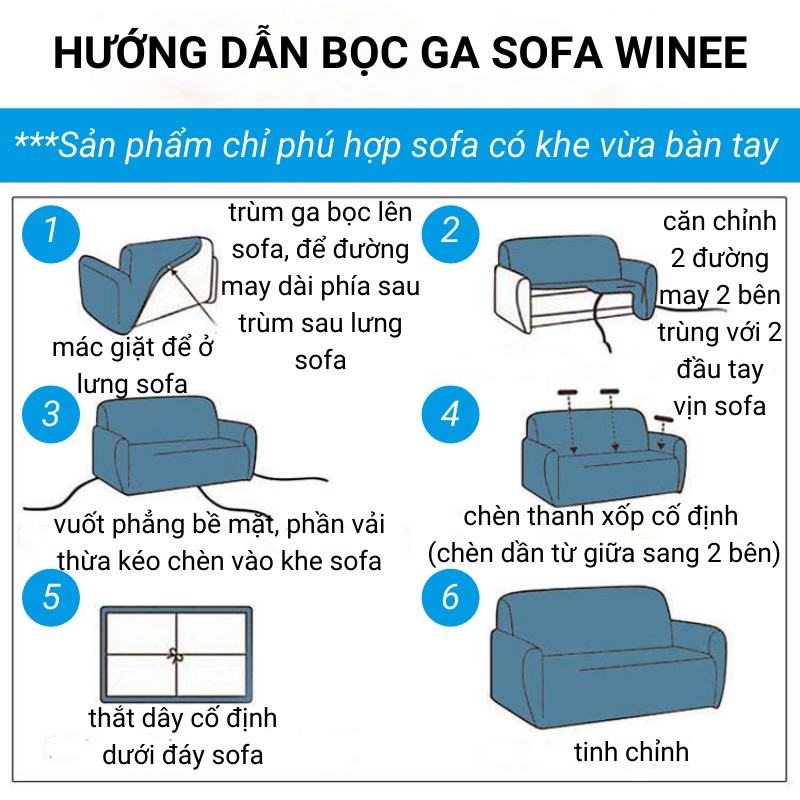 Vỏ bọc ghế sofa vải thun ôm 360 độ đủ kích thước tiện lợi co giãn