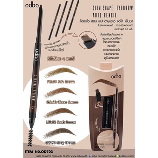 Chì kẻ mày 2 đầu odbo slim shape eyebrow auto pencil - thái lan