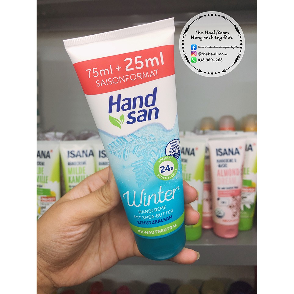 Kem tay Handsan 🍓FREESHIP🍓Handsan Mit Shea-butter 100ml dưỡng da tay mềm chống khô nẻ mùa đông [Hàng nội địa Đức] | BigBuy360 - bigbuy360.vn