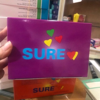 Bao cao su sure Trái Tim hộp 36 chiếc ( 12hộp nhỏ *3)