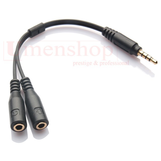 combo bộ 5 Đầu chia Jack loa chuẩn 3.5mm 1 ra 2