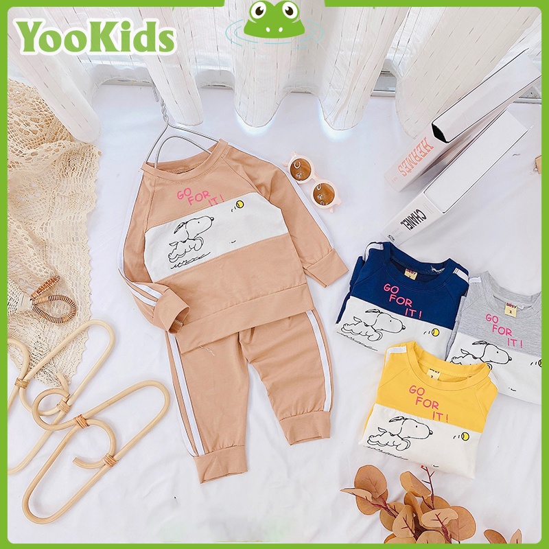 Bộ Dài Tay Cho Bé -SALE- Bộ Dài Tay Bé Trai Bé Gái YOOKIDS Chất Cotton Thấm Hút Mô Hôi &amp; Co Giãn 4 Chiều 10 - 22kg