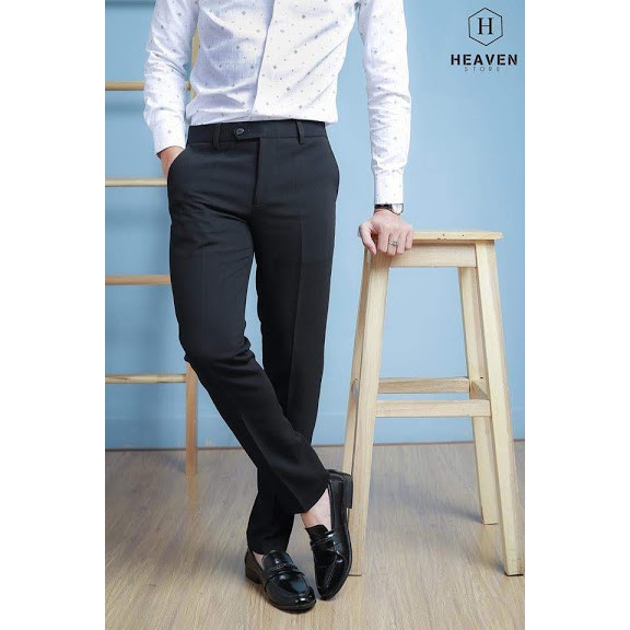 Quần tây - Quần âu nam cao cấp - Dáng côn trẻ trung, chất vải tuyxi co giãn, mềm mịn, dầy dặn, không xù, không nhăn