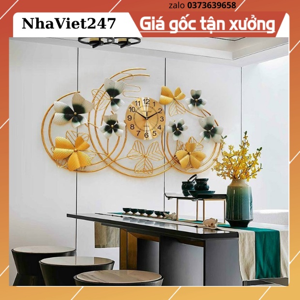 Đồng Hồ Treo Tường Trang Trí nghệ thuật -Mã 2853-Kt x110x55Cm-tranh decor tường đẹp,giá rẻ hàng nhập khẩu-bảo hành 5 năm