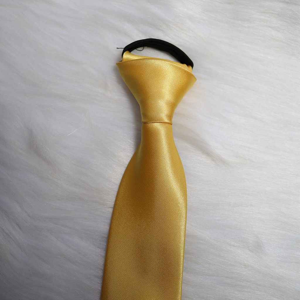Cà vạt nam KING cavat bản nhỏ thắt sẵn, caravat học sinh 5cm lụa cao cấp đồng phục công sở màu xanh đen C0155