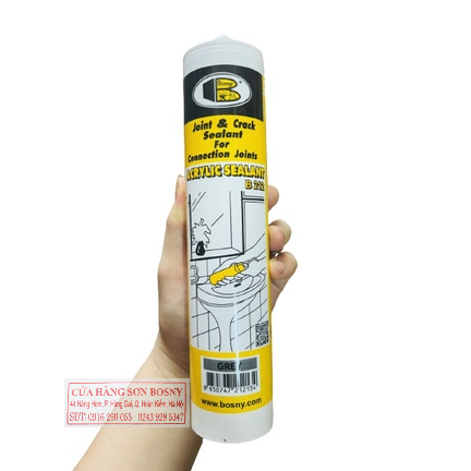 Keo silicone ACRYLIC SEALANT  BOSNY trét kín các khe hở vết nứt, góc cạnh cửa và lỗ đinh