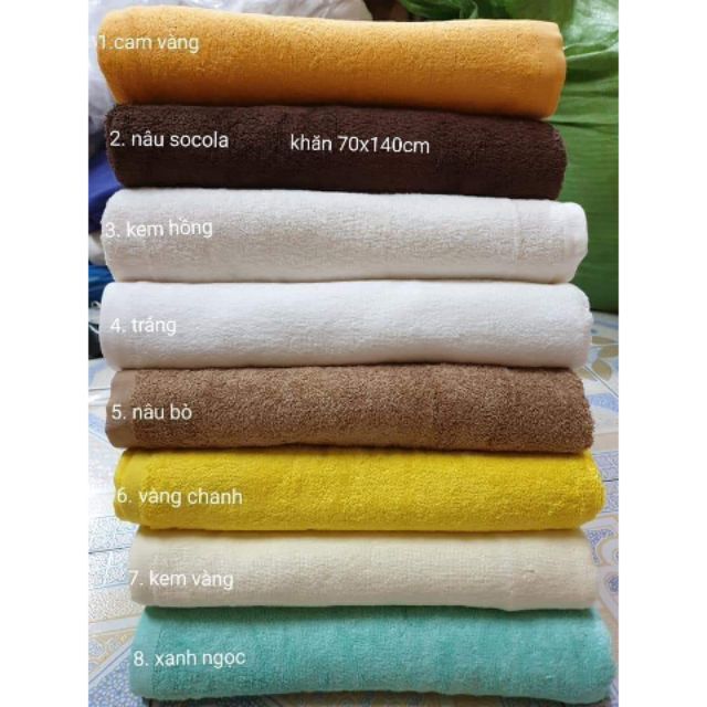 Khăn tắm cotton 100% chuyên dùng trong khách sạn và spa kt 70x140cm