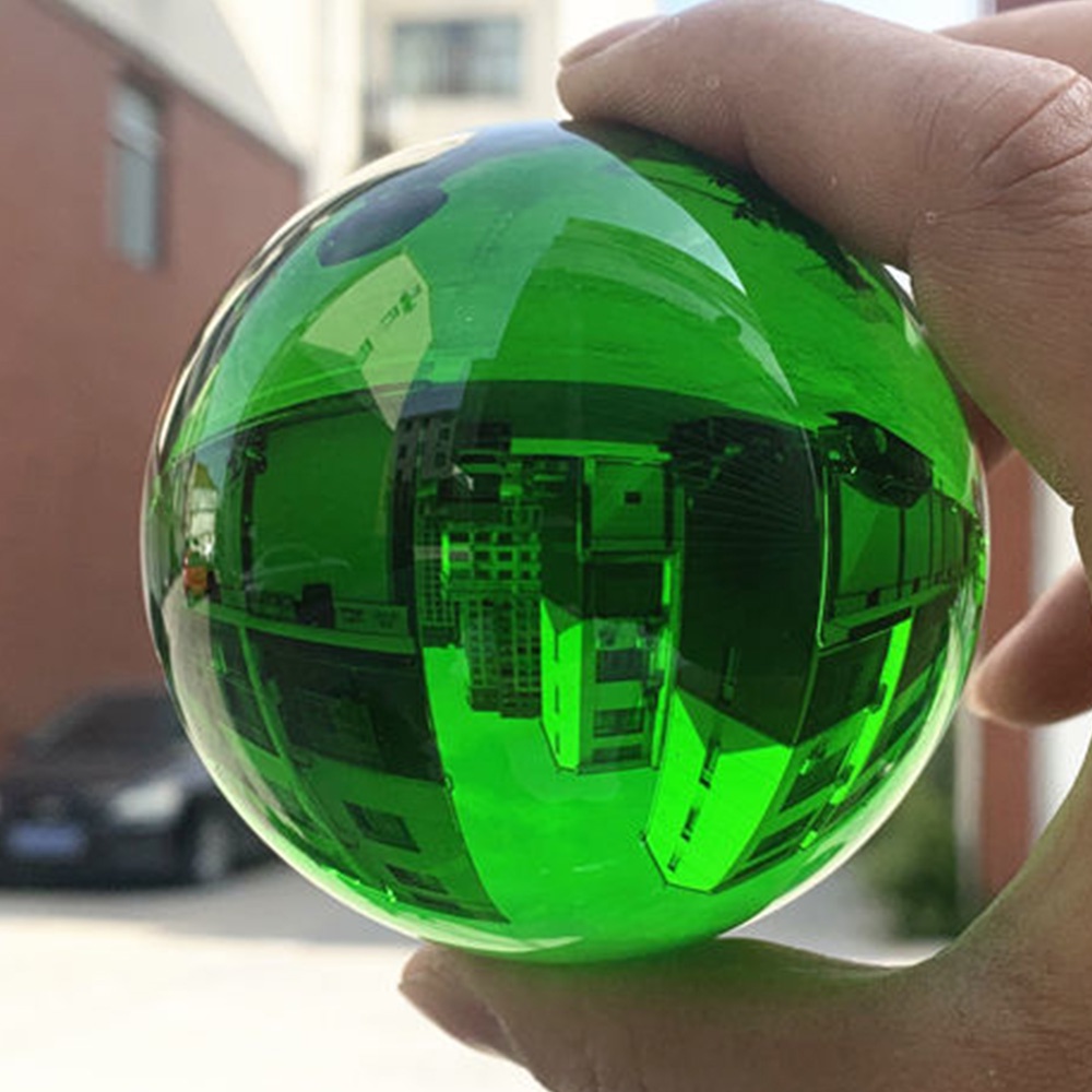 Quả Cầu Thủy Tinh Màu Trơn 80mm  K9 Dùng Làm Đạo Cụ Chụp Ảnh