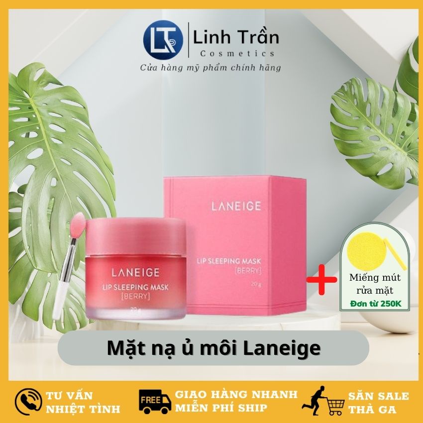 Mặt nạ ủ môi Laneige, dưỡng ẩm hỗ trợ giảm thâm cho môi Hàn Quốc chính hãng