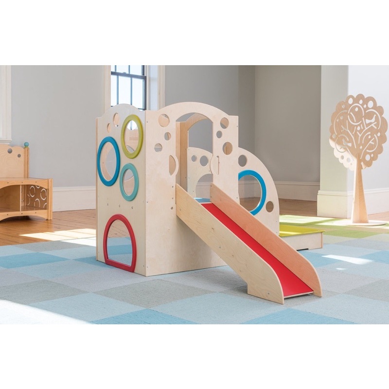 Nhà Khối Bằng Gỗ Plywood Cầu Trượt Bằng Gỗ Plywood Mẫu 4