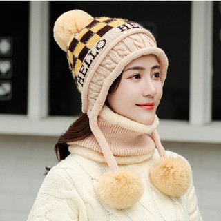 Combo nón và khăn cổ len